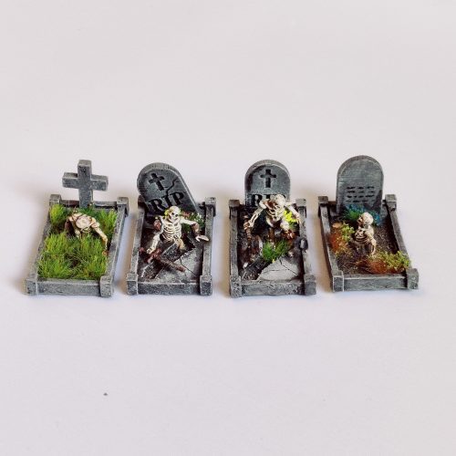 Grave Surrounds with Skeletons - Scatter